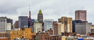 baltimore, skyline, downtown